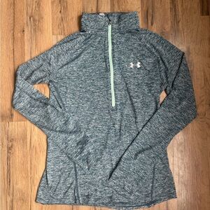 Under Armour Women's Heathered Teal Quarter-Zip Pullover